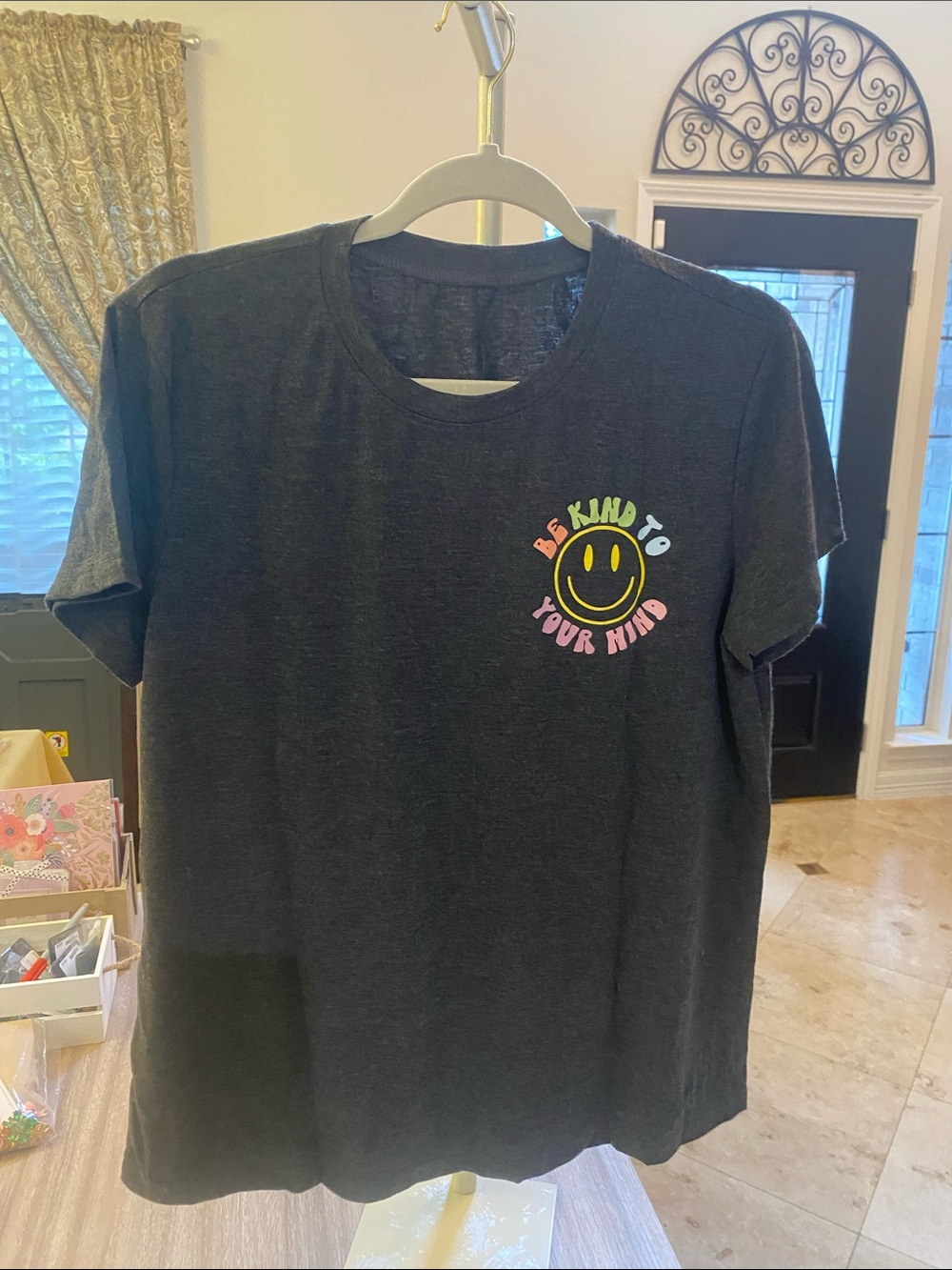 Mental Health Matters Graphic Tee - Multicolor Letters on Black